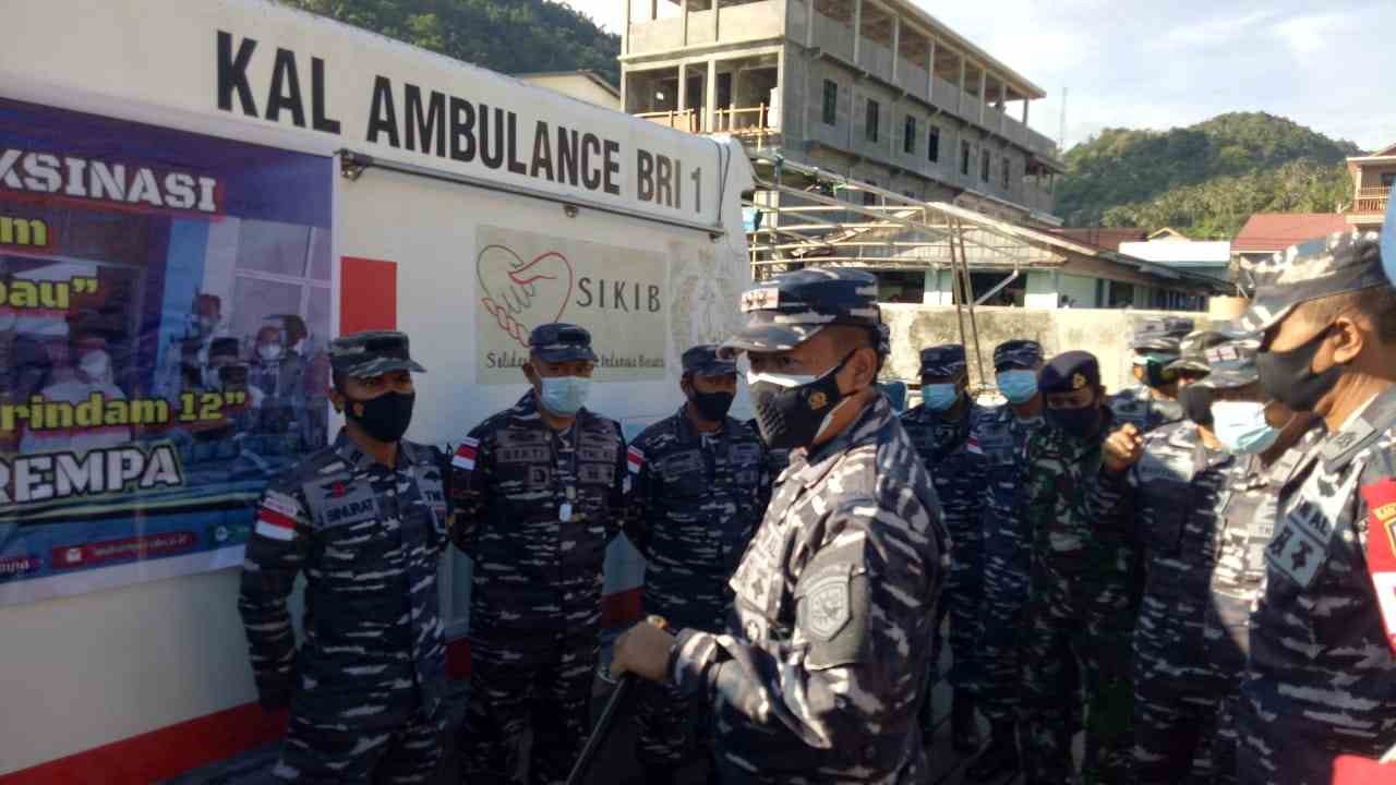 Dukung Vaksinasi Masyarakat Maritim, Lanal Tarempa Kerahkan KAL Ambulance BRI 1