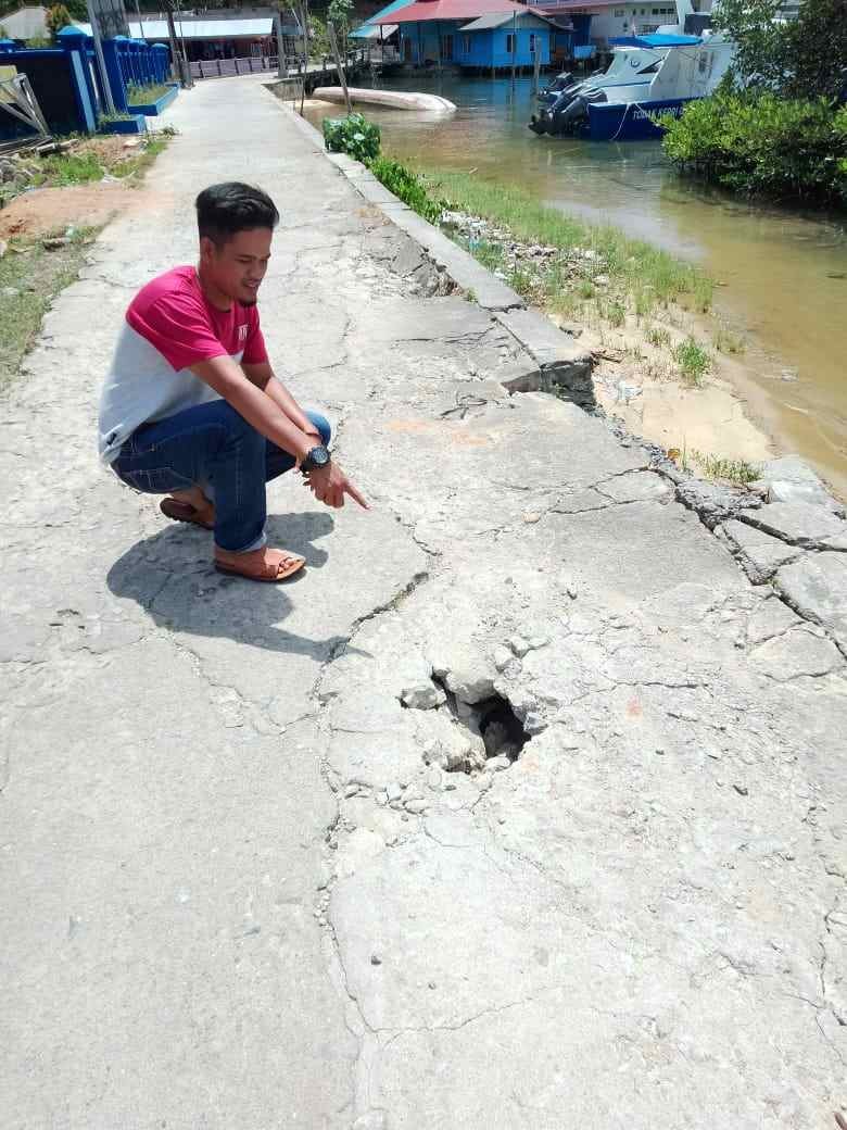 Jalan di Pelabuhan Perikanan Anambas Rusak, Butuh Perhatian dari Pemerintah Provinsi
