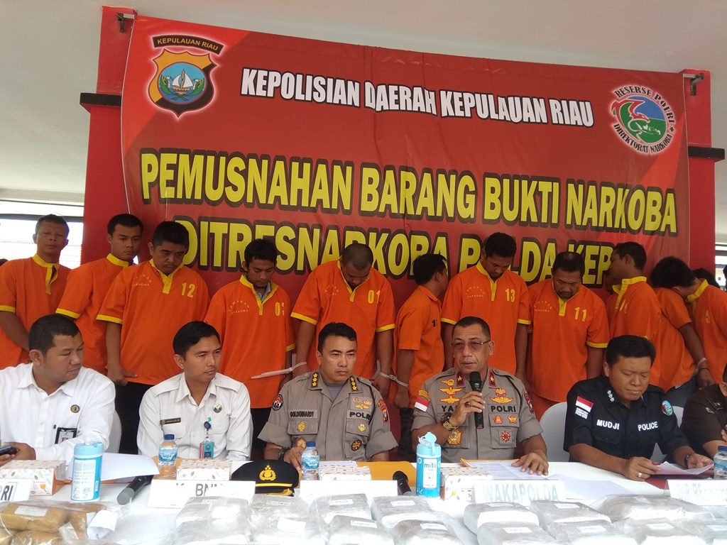 Dua Bulan Operasi, 17 Tersangka Narkotik Ditangkap di Kepri