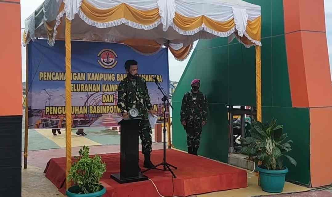 Laksma TNI Indarto Budiarto Canangkan Kampung Bahari Nusantara dan Kukuhkan Babinpotmar Lantamal IV