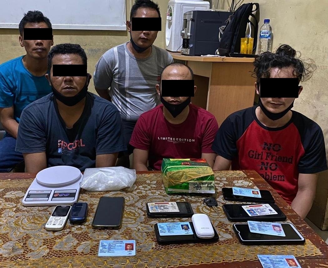 Dit Resnarkoba Polda Kepri Amankan 5 Tersangka Pemilik 1.515 gram Sabu