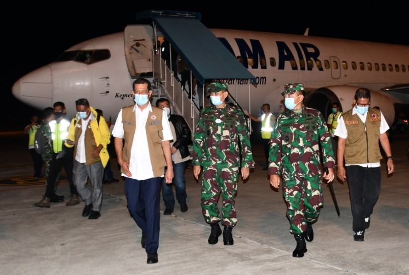 Danrem 033 WP Sambut Kedatangan Kepala BNPB