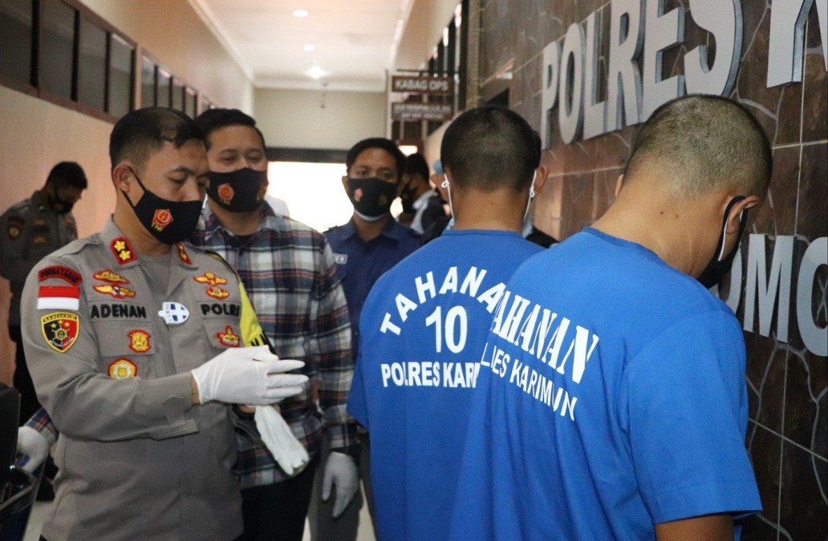 Sat Resnarkoba Polres Karimun, Bekuk Dua Kurir Narkoba