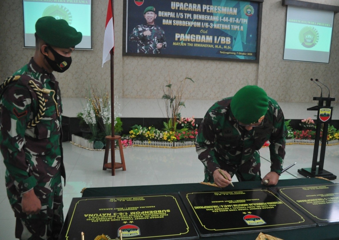 Bangun Kekuatan dan Kemampuan TNI, Pangdam I BB Resmikan Dua Satuan Baru dan Satu Peningkatan Status di Korem 033 WP