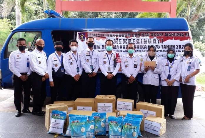 Sambut Hari Dharma Karya Dhika, Lapas Anak Sambangi Panti Asuhan di Setokok