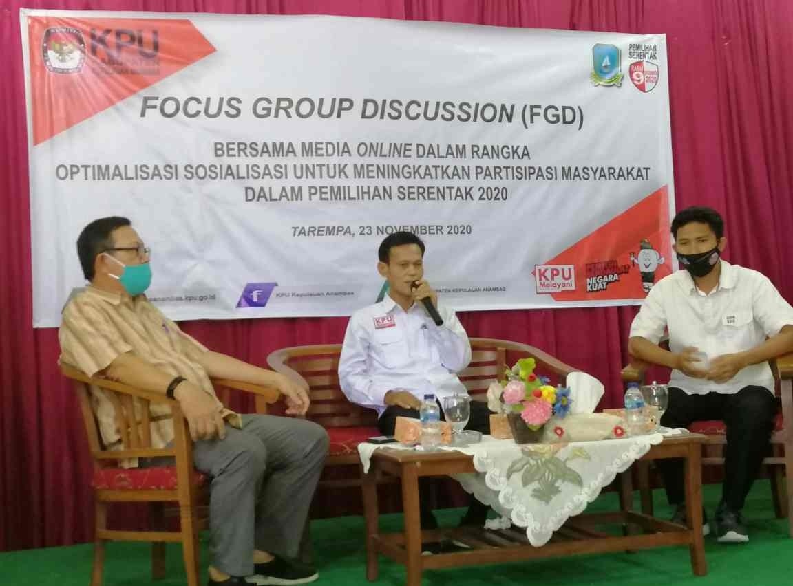 KPUD Anambas Lakukan FGD dengan Media Online