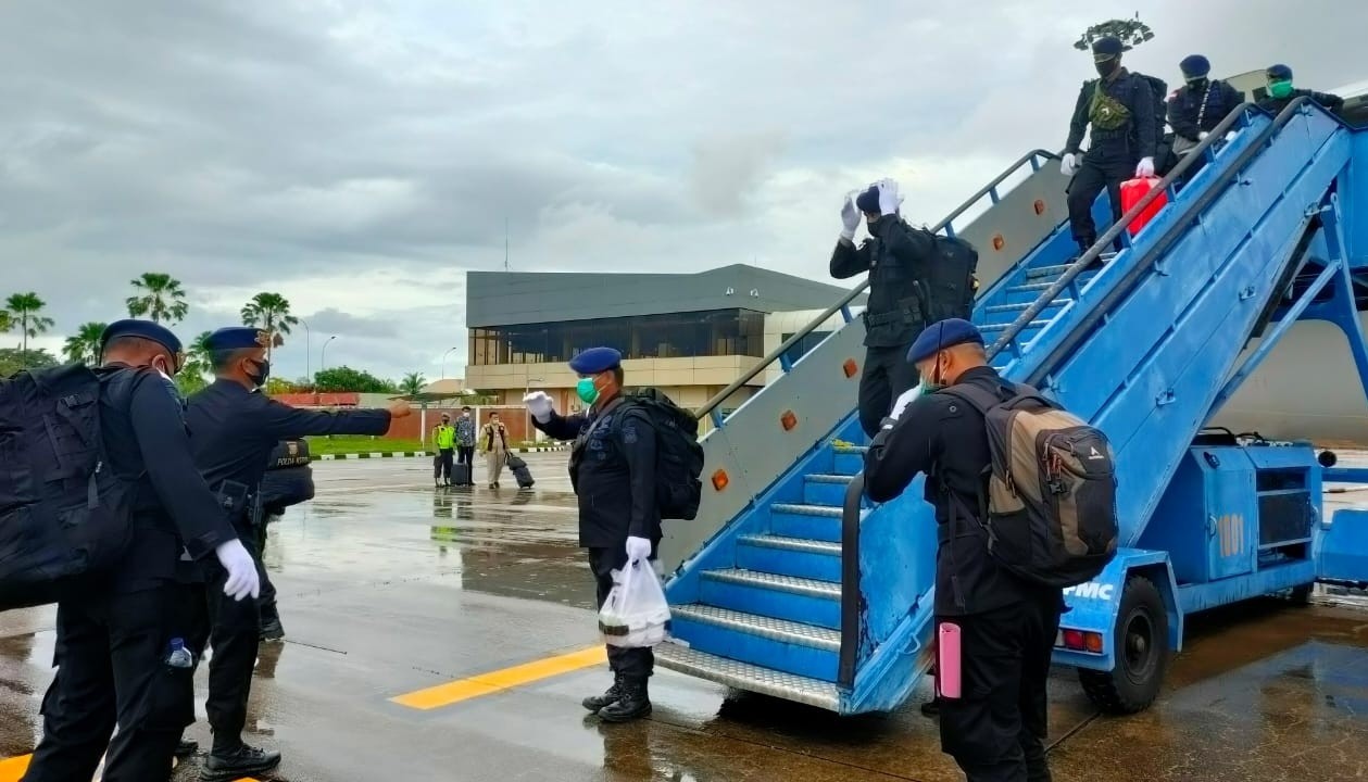Personil Sat Brimob Polda Kepri BKO Polda Metro Jaya Sudah Kembali