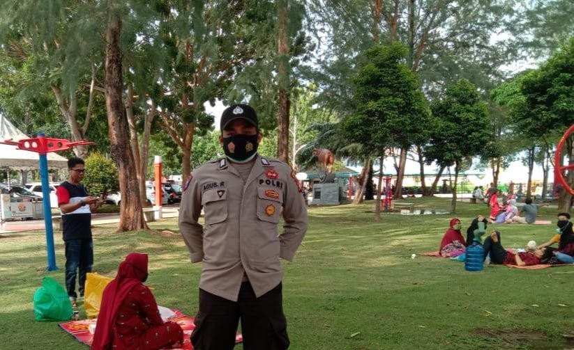 Antisipasi Kerumunan Cegah Penyebaran Covid-19, Polsek Bengkong Lakukan Pengamanan Obyek Wisata