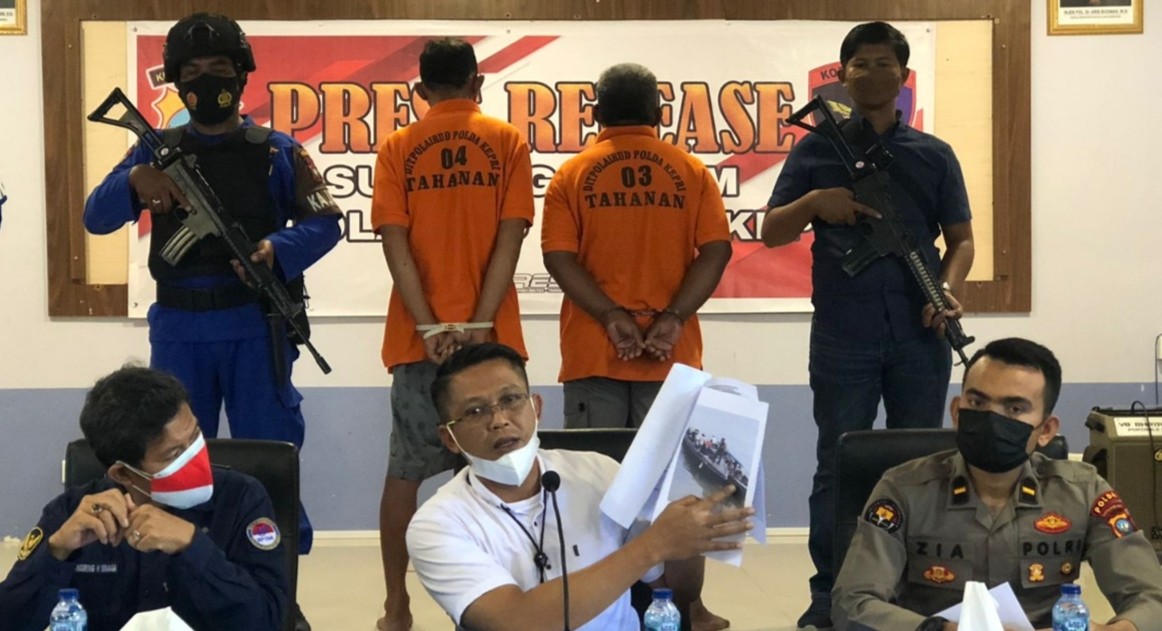 Ditpolairud Polda Kepri Selamatkan 22 Korban Pekerja Migran Ilegal dan Ringkus Dua Tersangka