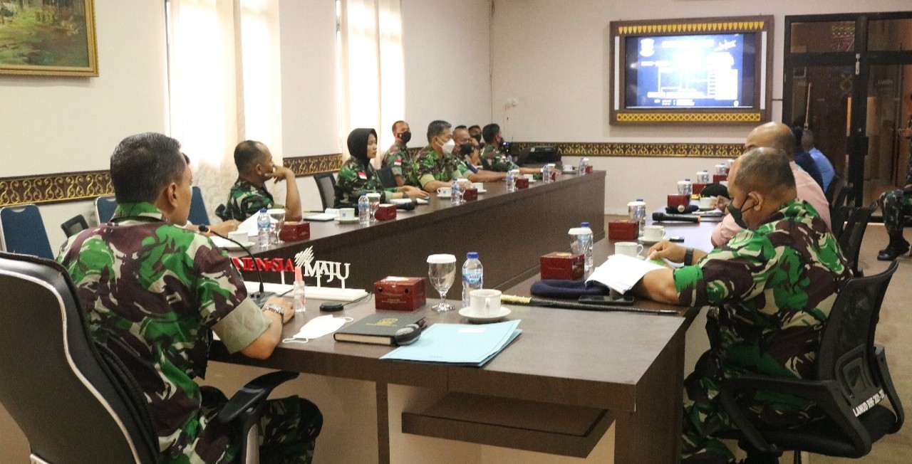 Lanud RHF Lakukan Rakor Kesiapan Kekuatan Pengamanan Kunjungan Presiden Jokowi di Bandara Tanjungpinang