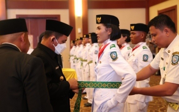 38 Siswa-Siswi Terbaik Kepri Dikukuhkan Jadi Pasukan Pengibar Bendera Pusaka