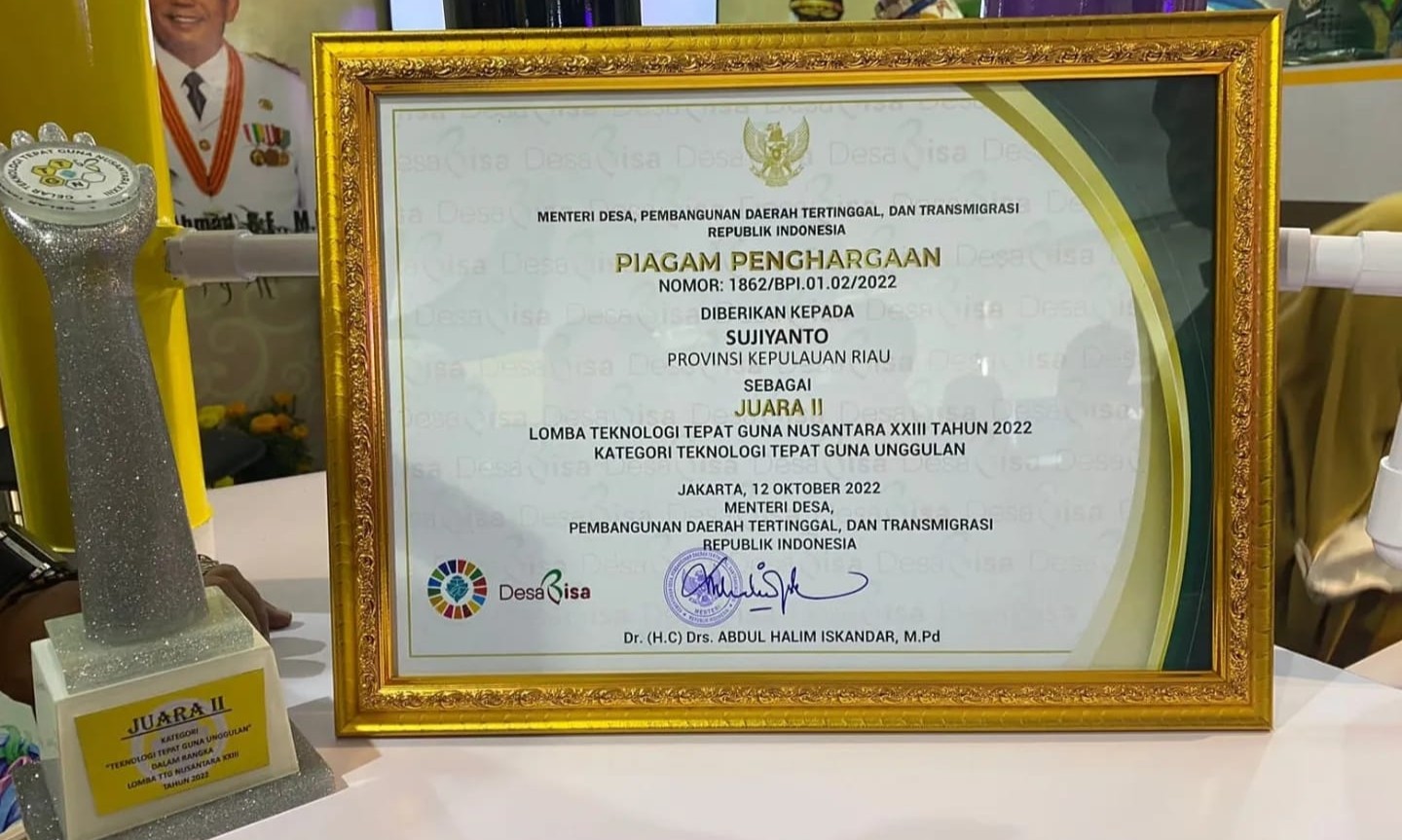 Lomba TTG Unggulan Tingkat Nasional, Teknologi Tepat Guna dari Batam Sabet Juara 2