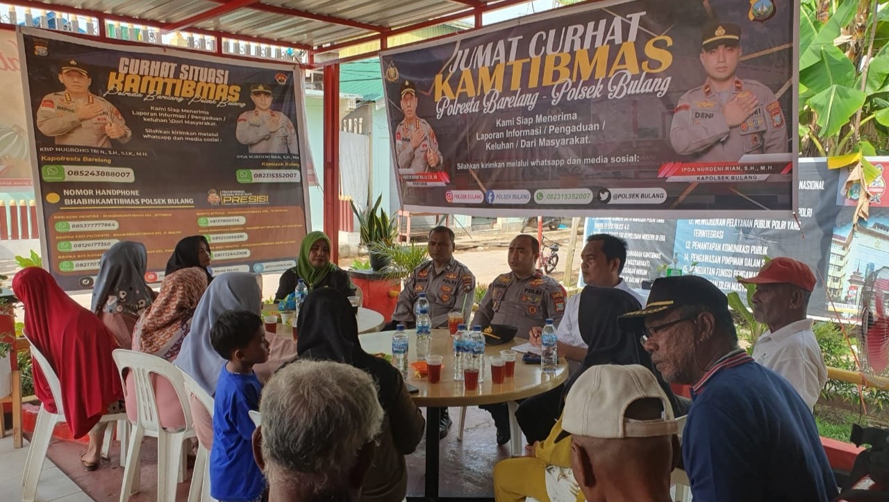 Polsek Bulang Kembali Adakan Jumat Curhat, Dicurhati Utang Piutang dan Kenakalan Remaja