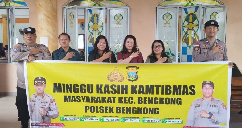 Minggu Kasih, Polsek Bengkong Berikan Pelayanan dan Pengamanan Ibadah Kebaktian