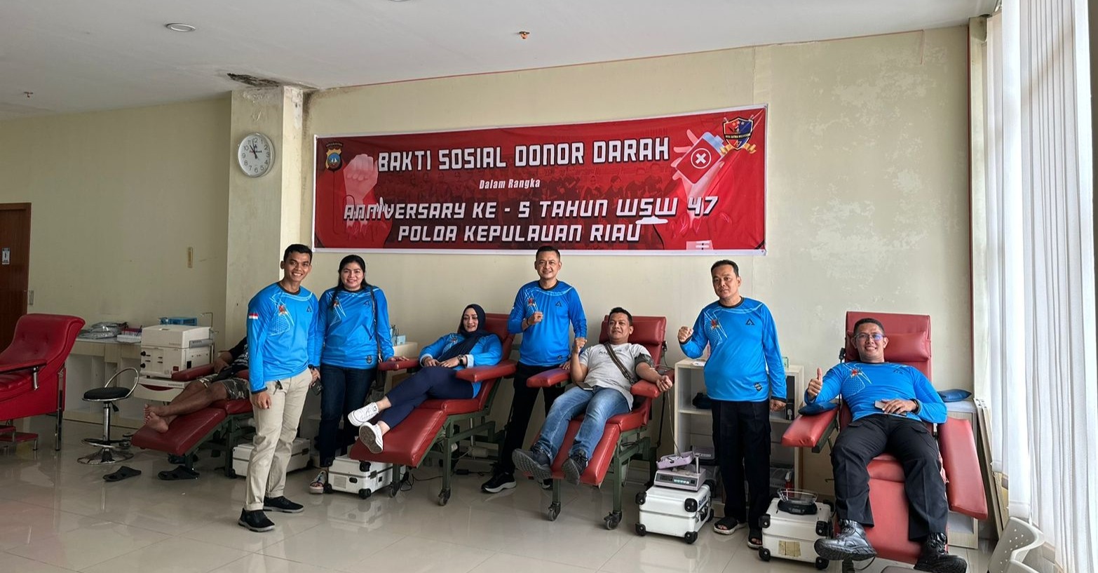 Alumni Setukpa 2018 Resimen WSW 47 Polda Kepri Mendonorkan Darah di 5 Tahun Pengabdian Perwira