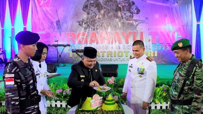 HUT ke-78 TNI di Kabupaten Anambas Digelar Sederhana, Meriah dengan Parade dan Defile