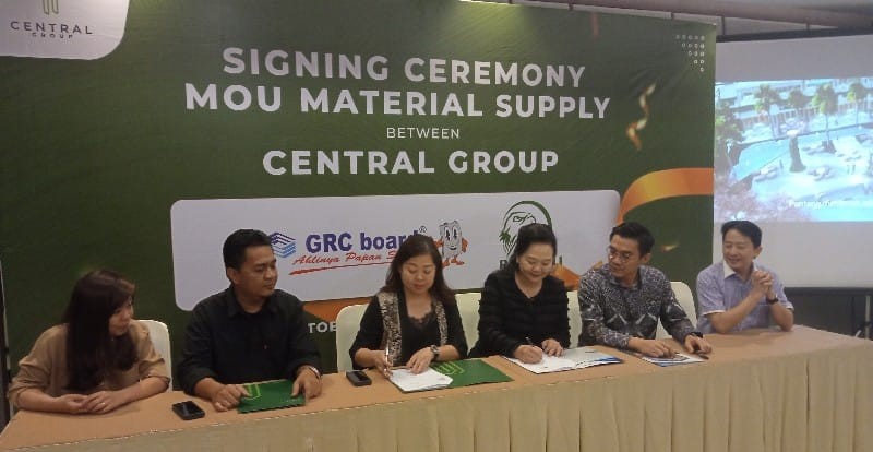 Central Group Teken MoU dengan Produsen GRC Board dan Semen Rajawali