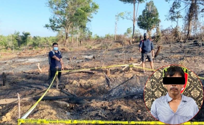 Bakar Lahan di KKOP Bandara Hang Nadim Batam, LR Ditangkap Polisi