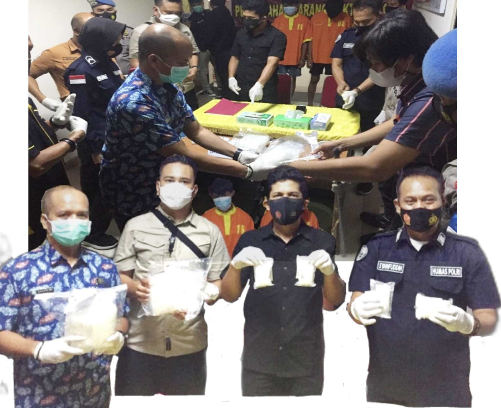 Barang Bukti Sabu dari Dua Tersangka, Dimusnahkan Dit Resnarkoba Polda Kepri