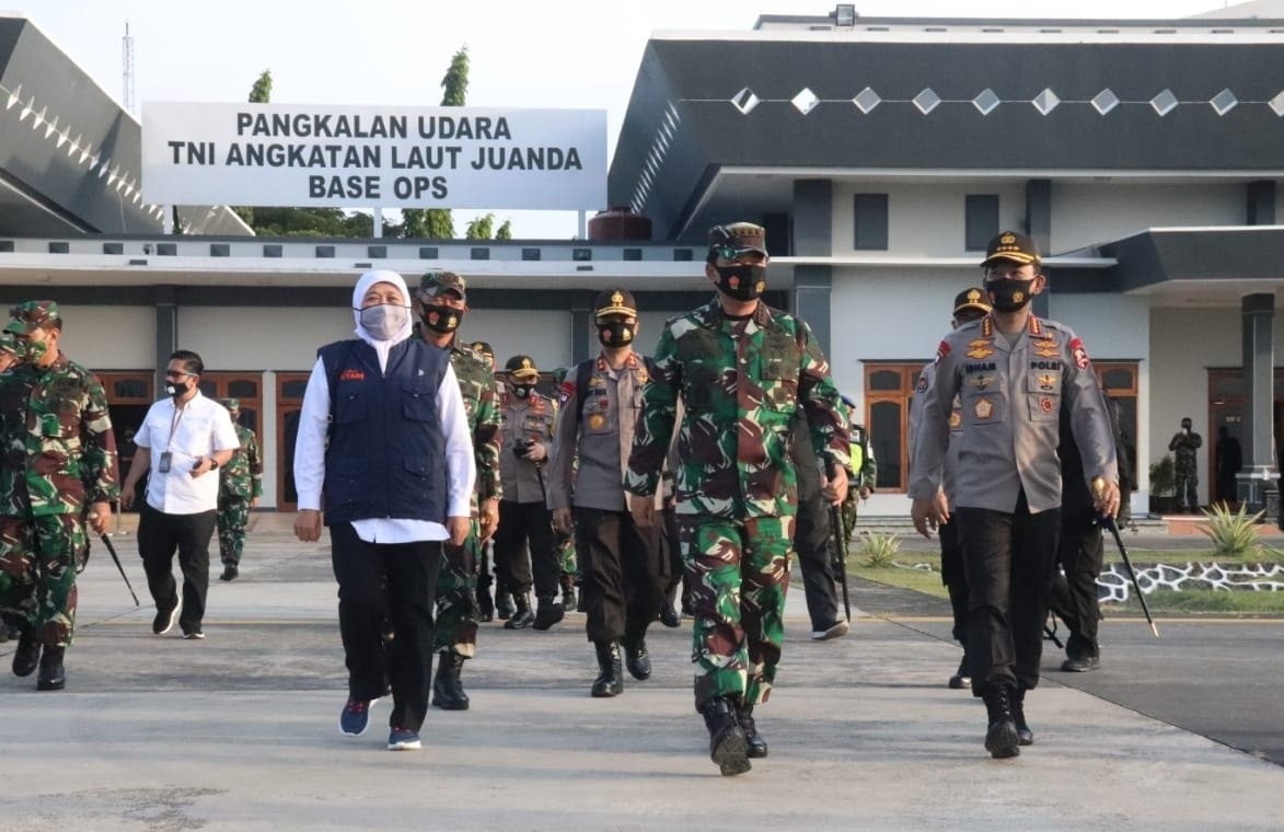 Panglima TNI dan Kapolri Tinjau Perkembangan Covid-19 di Jawa Timur