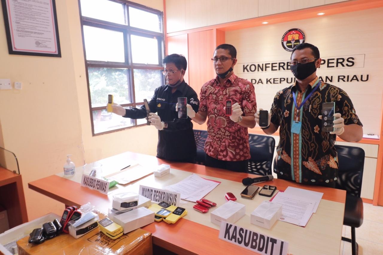 Ribuan HP Black Market Asal Cina, Diamankan Dit Reskrimsus Polda Kepri