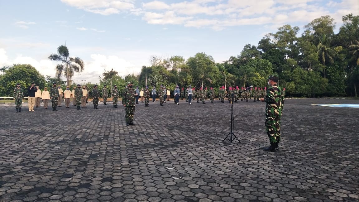 Danlantamal IV Tanjungpinang Pimpin Apel Khusus, Sampaikan Situasi Pandemik Covid-19 Masih Tahap Pemulihan