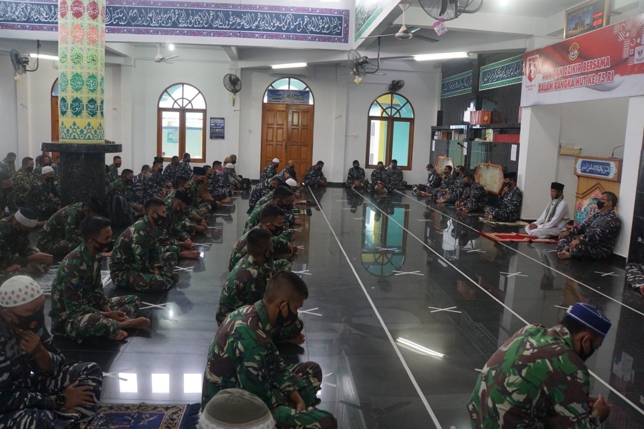 Sambut HUT RI ke-75 Jajaran Lantamal IV Doa dan Dzikir Bersama