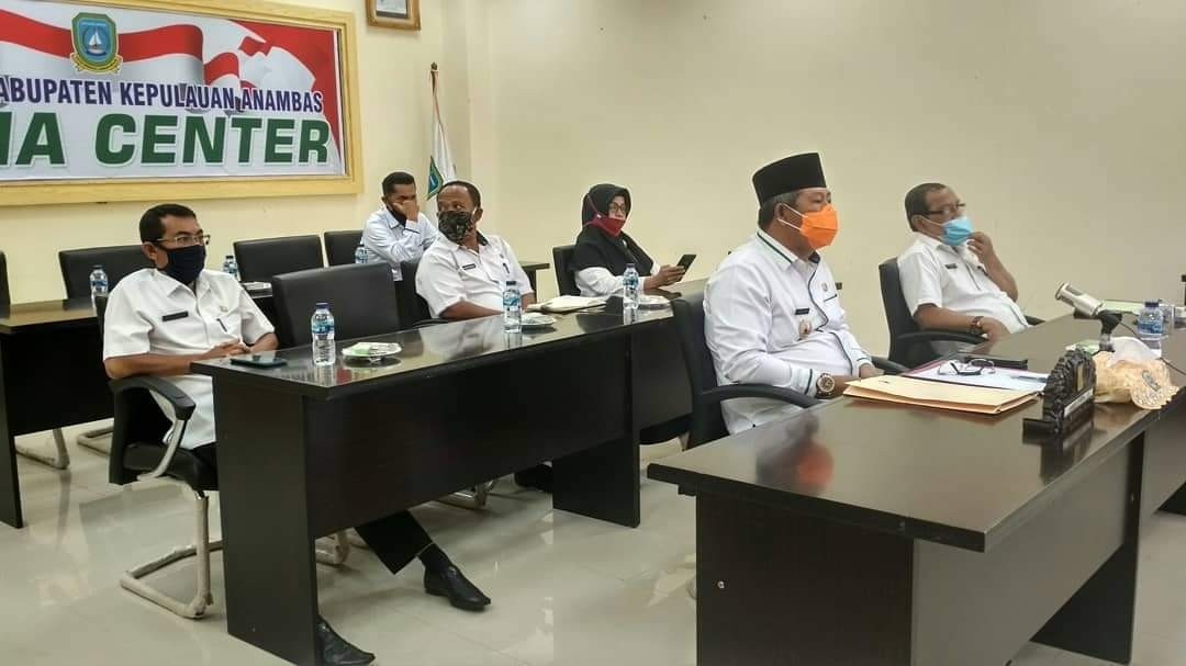 Bupati Anambas Ikuti Aksi Nasional Pencegahan Korupsi Secara Daring oleh KPK