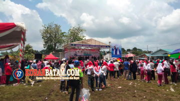 Ribuan Masyarakat Tanjungsengkuang Ramaikan Jalan Santai Batuampar 2023, Polisi Kawal Ketat Acara