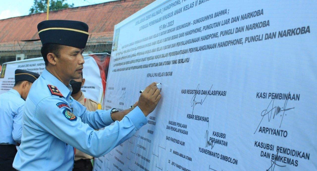 LPKA Kelas II Batam Gelar Deklarasi Zero Halinar