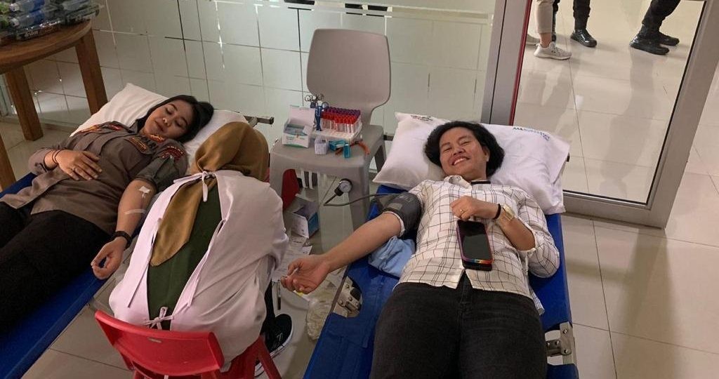 Polwan Polresta Barelang Gelar Donor Darah Sambut Hari Jadi ke-75