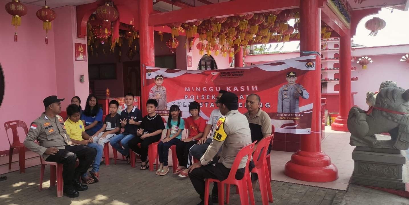 Polsek Bulang Sampaikan Imbauan Kamtibmas pada Program Minggu Kasih di Vihara Samudra Bhakti